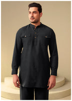 NOIR BLACK MEN'S CO-ORD SET – MINIMAL MODERN FIT
