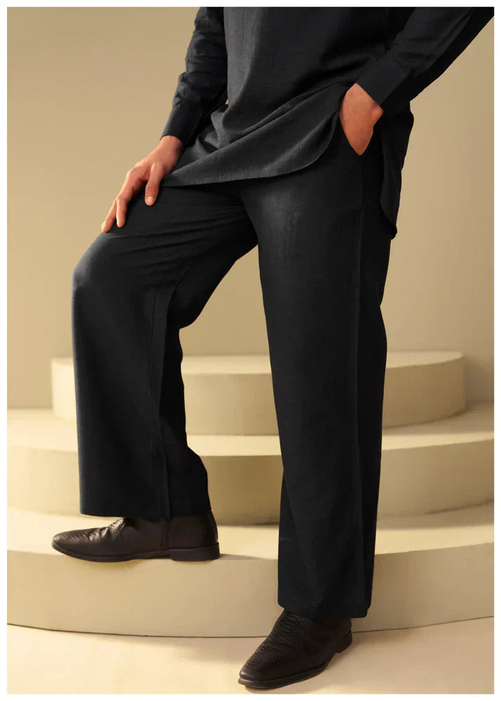 NOIR BLACK MEN'S CO-ORD SET – MINIMAL MODERN FIT