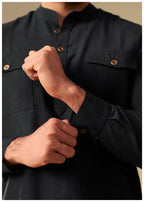 NOIR BLACK MEN'S CO-ORD SET – MINIMAL MODERN FIT