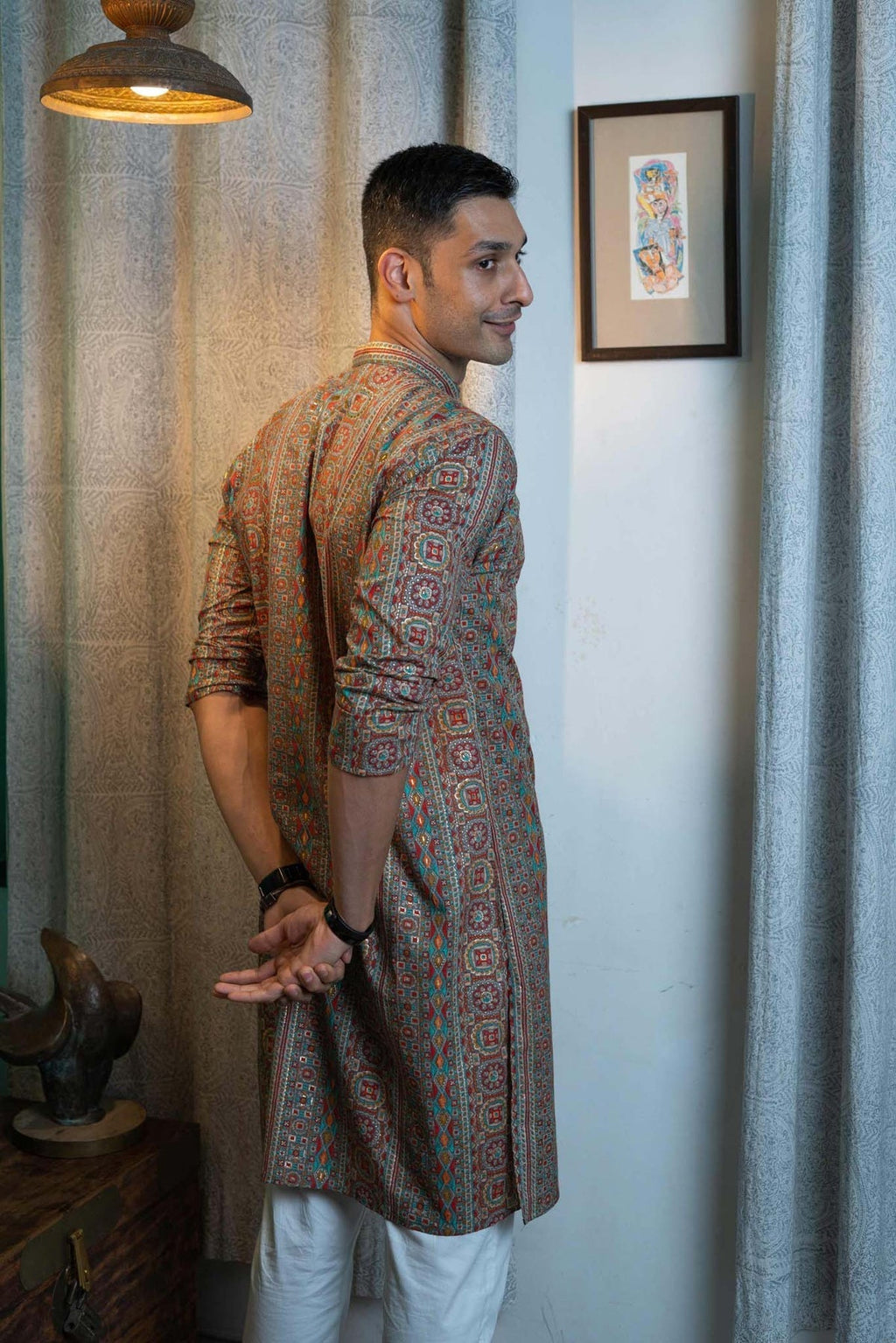 THE MUSLIN MULTICOLOR PRINT LONG KURTA