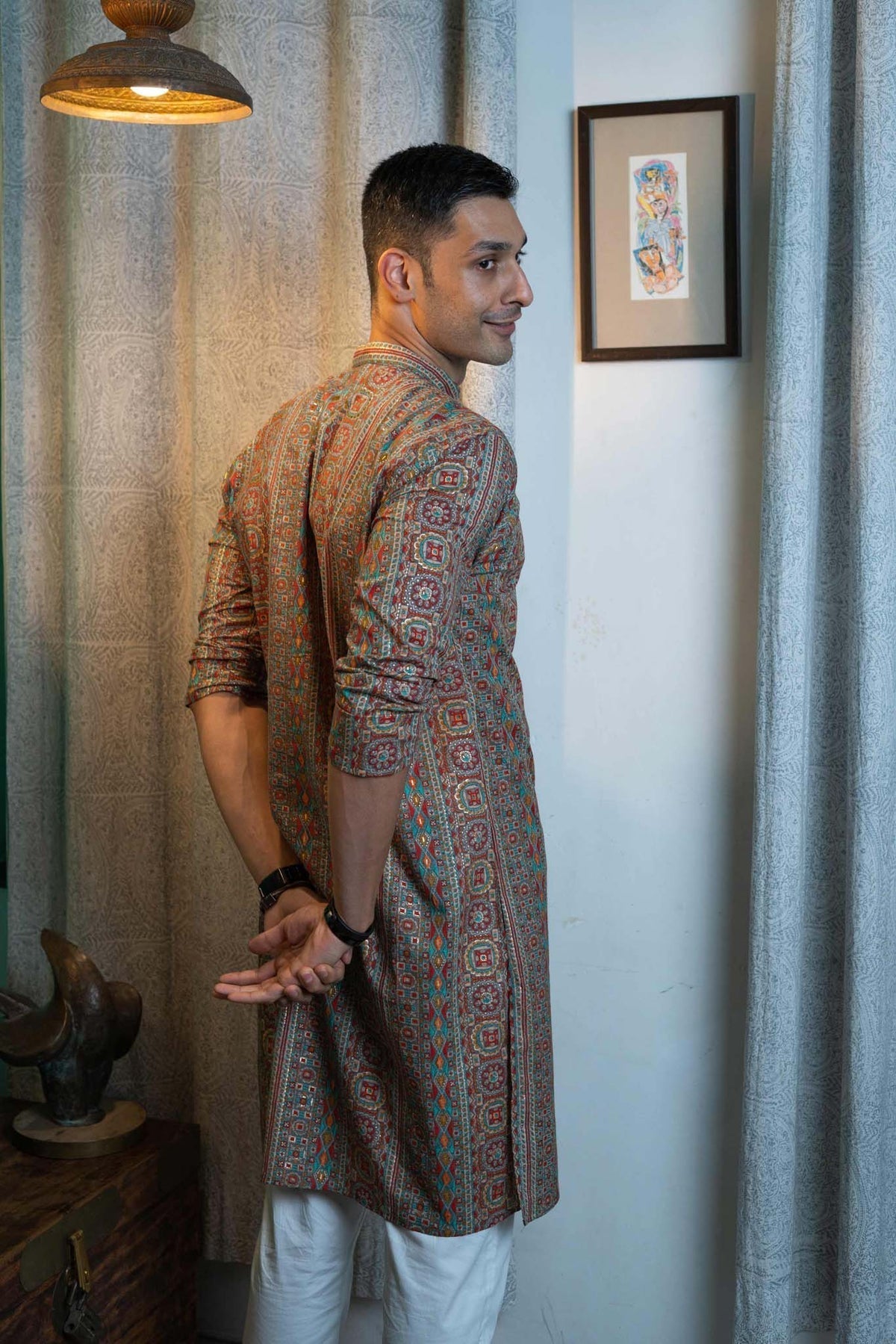 THE MUSLIN MULTICOLOR PRINT LONG KURTA