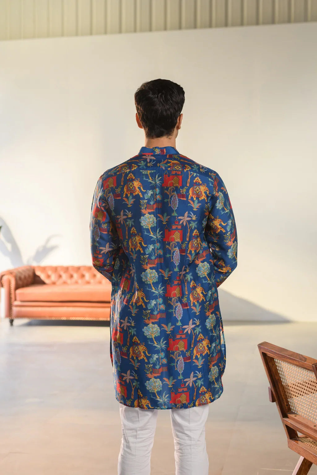 JUAL ELEPHANT BLUE GANGANAGRY KURTA FOR MEN